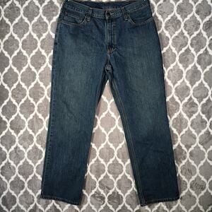 Carhartt Jeans Bedrock Relaxed Holter Men 36x32 Blue 5 Pocket